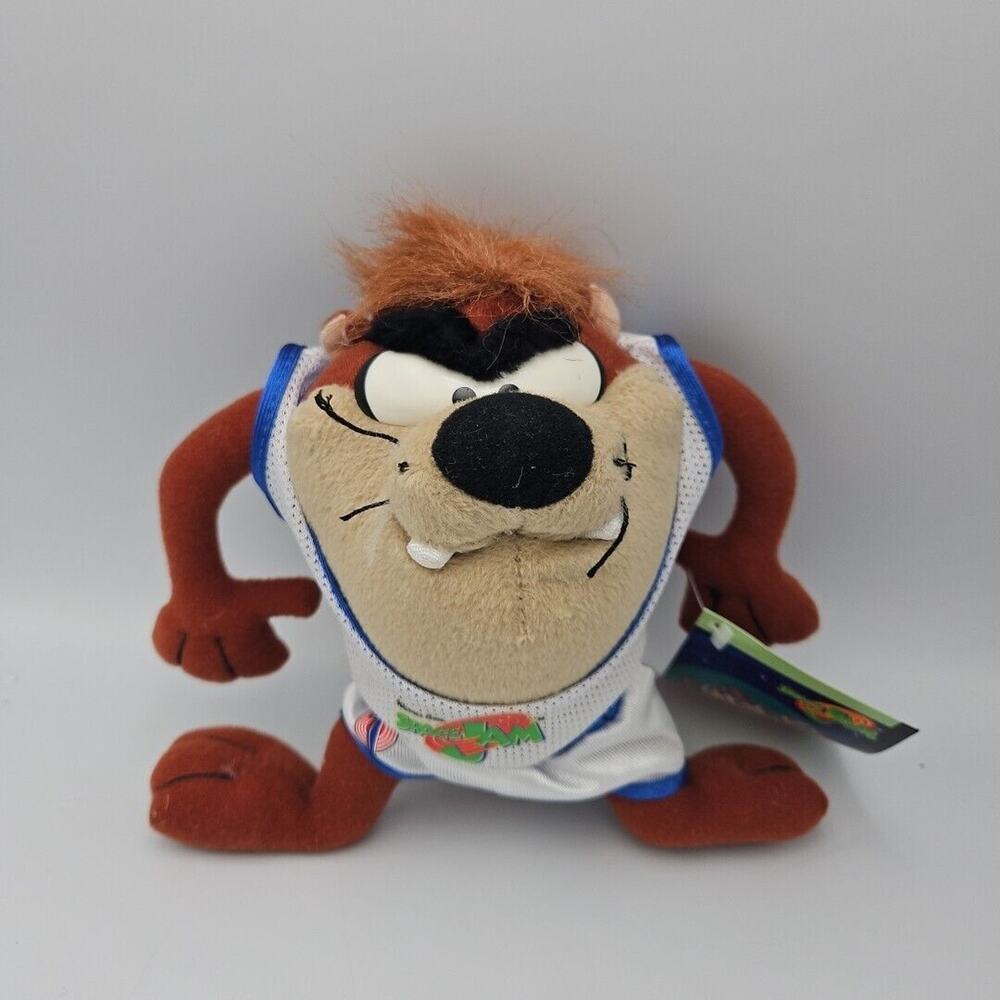 Warner Bros. Space Jam Looney Tunes Taz 1996 Mcdonald's Plush Toy Basketball